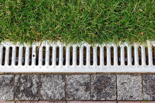 A drain on the floor